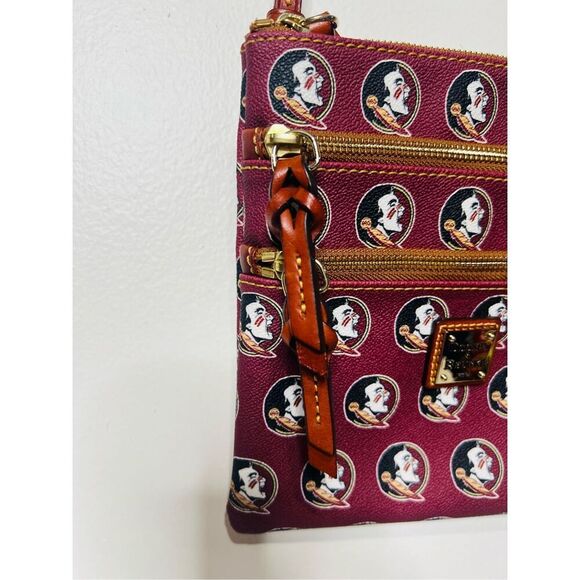 Dooney & Bourke Florida State Seminoles Triple Zip Crossbody Bag - Picture 4 of 9